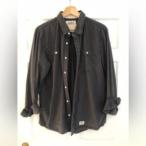 Vans Men's Charcoal Button-Down Long Sleeve Shirt